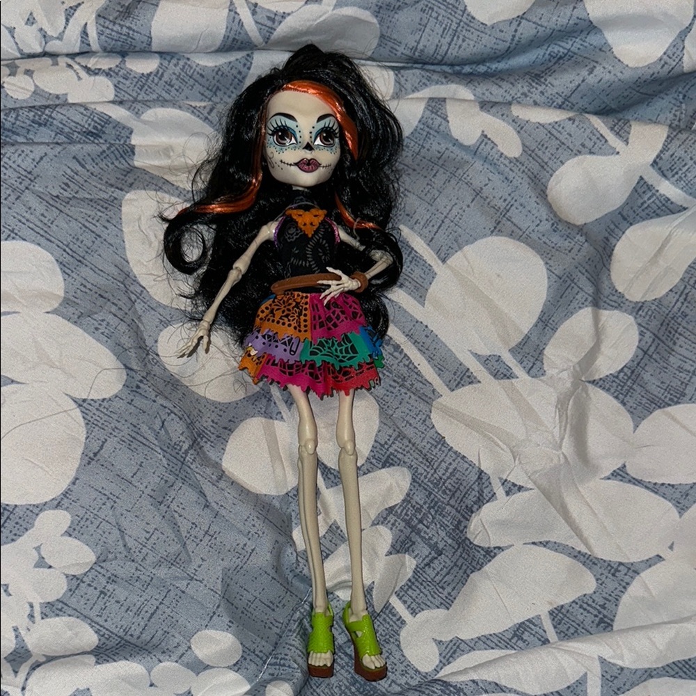 Monster High Doll with Black, Orange, and Green Accents